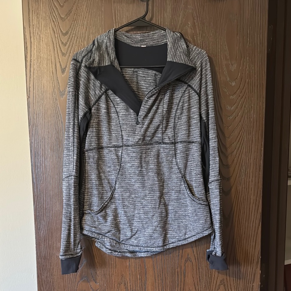 lululemon athletica Gray and Black Women's Sweater